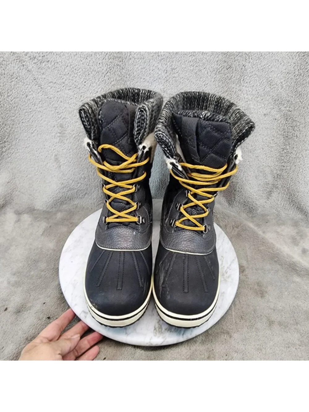 Globalwin Shoes Womens Size 10 Black Waterproof Lace Up Snow Boots *Read*